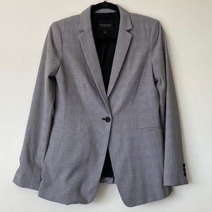 Banana Republic Long and Lean Black and White Plaid Blazer